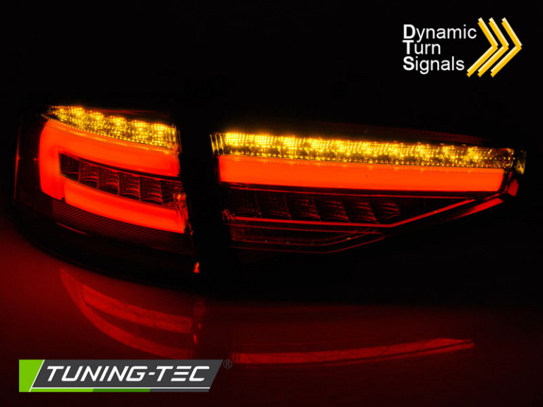 LED Lightbar Design Rückleuchten für Audi A4 B8 12-15 Schwarz / Dynamische Blinker